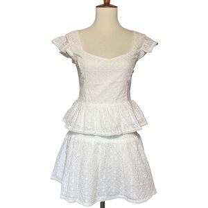 NWT Lost + Wander Skirt and Top Set Size XS
White Eyelet Ruffle